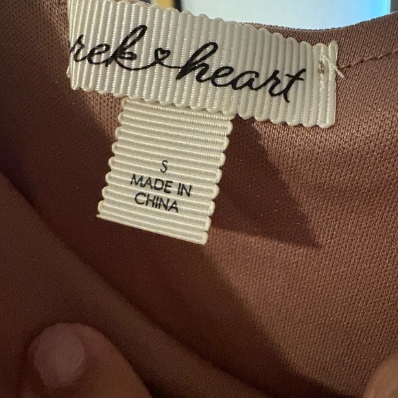 Bundle 3 for $15. NWT Derek Heart Shimmering Tan Midi Dress. Sizes S & L. - Picture 6 of 9